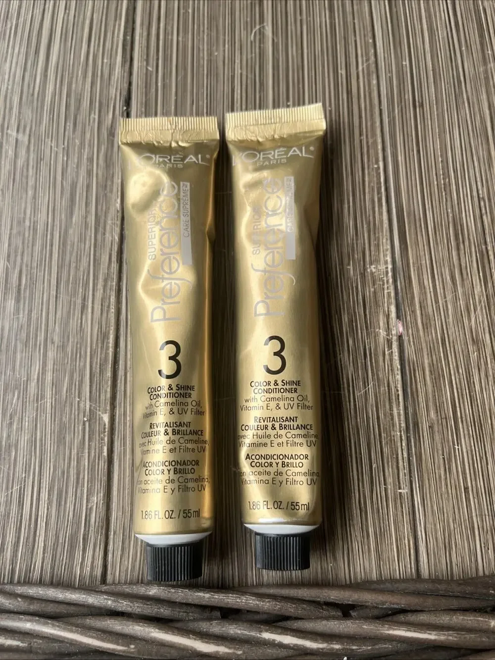2 Loreal Superior Preference COLOR & SHINE #3 Conditioner 1.86oz Care Supreme